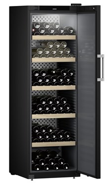 Chladnička na skladovanie vína GrandCru, 434 l, čierna, plné dvere, smart