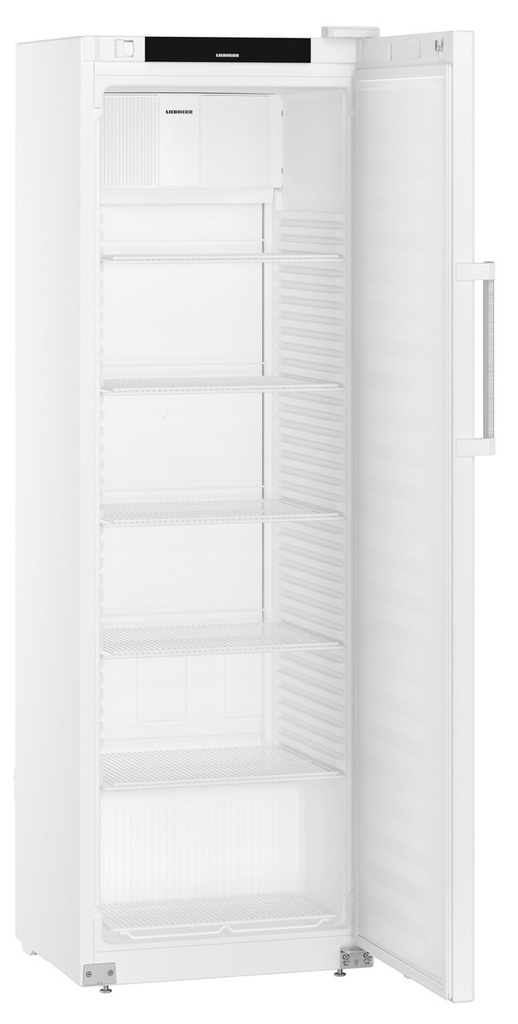 Chladiaca skriňa s plastovým vnútrom, ventilované chladenie, plné dvere, biela, 420 l