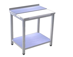 [PSR-2] Pracovný stôl rozhrábkový s policou – nerez/plast