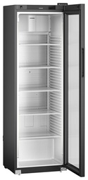 [MRFvg 4011] Chladnička na nápoje s presklennými dverami a dynamickým chladením, 400 l, čierna