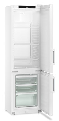 Kombinovaná chladiaca skriňa s mrazničkou, plné dvere, biela, 267 l + 110 l