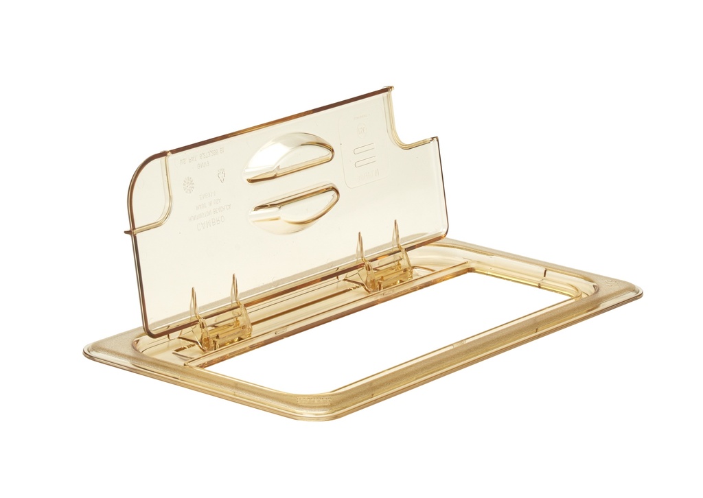 Vyklápacie veko s výrezom na gastronádobu H-PAN 1/3, 17,6x32,5 cm, jantár
