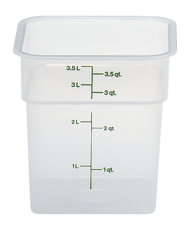 Nádoba na uskladnenie potravín CAMSQUARE s objemom 3,8 l, priehľadný PC PP