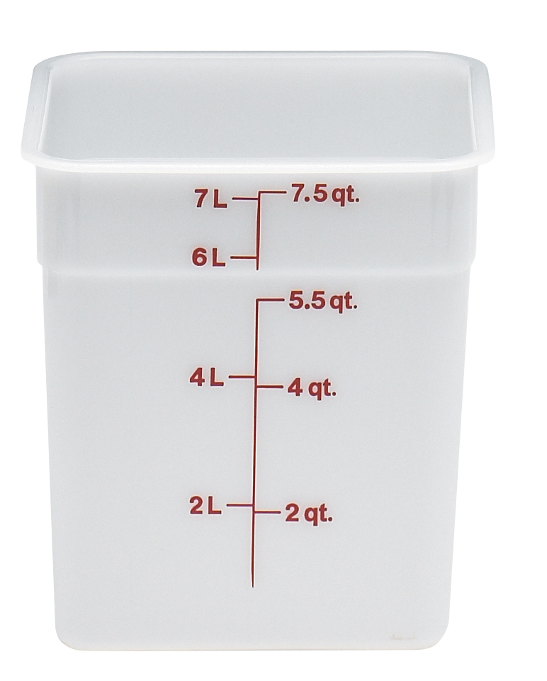 Nádoba na uskladnenie potravín CAMSQUARE s objemom 7,6 l, biely PE
