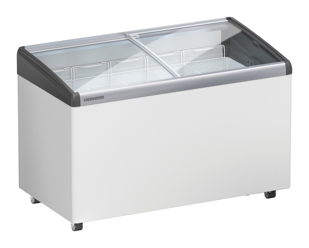 Predajná truhlicová mraznička so statickým chladením, 249 l, biela, sklenený posuvný kryt