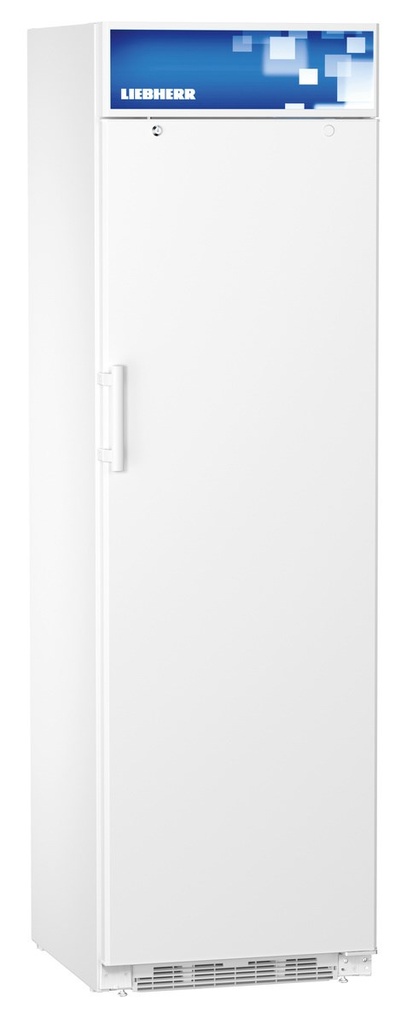 Prezentačná chladnička s presklennými dverami a dynamickým chladením, 387 l, biela