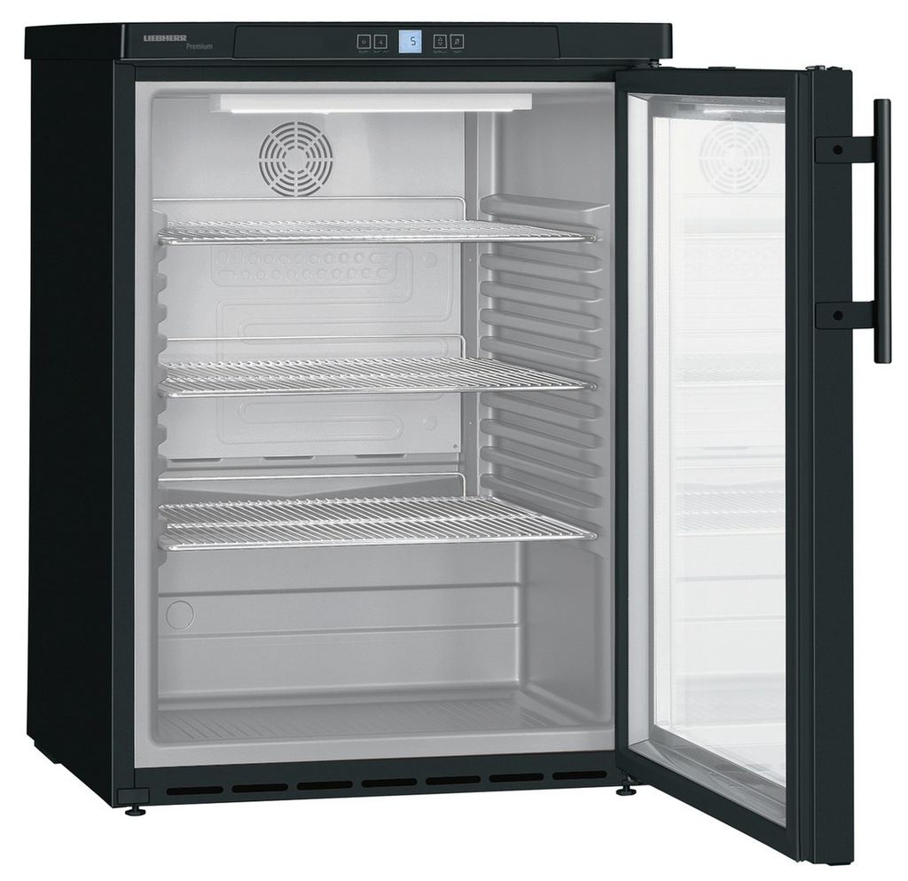 Podpultová chladnička s dynamickým chladením, 148 l, biela, sklenené dvere