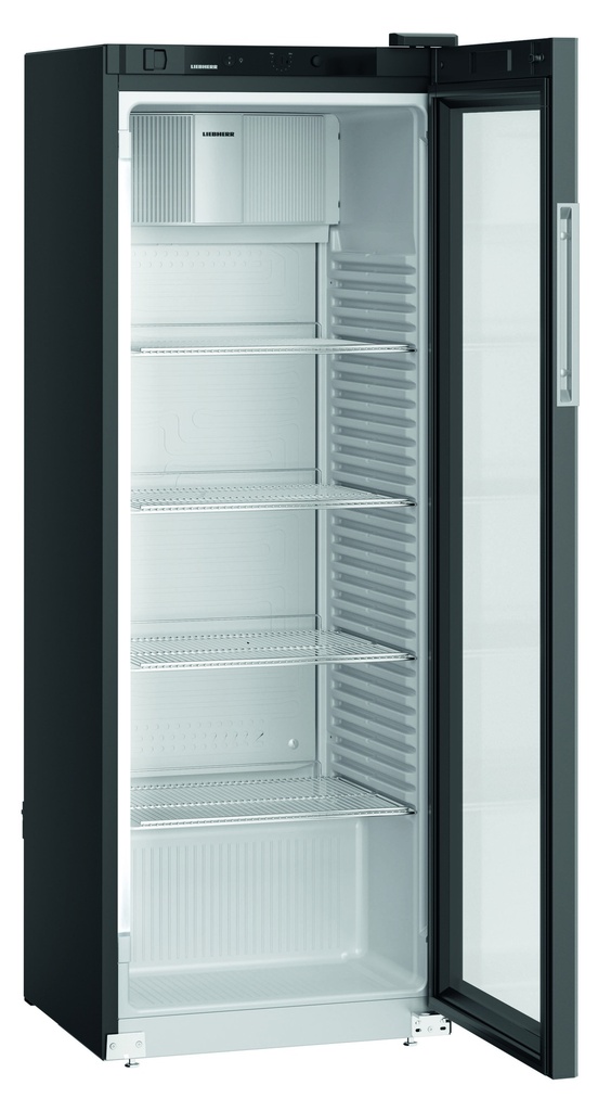Chladnička s presklennými dverami a dynamickým chladením, 347 l, čierna