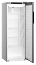 Chladnička s chladením s cirkuláciou vzduchu nižšia spotreba energie - strieborná, presklené dvere