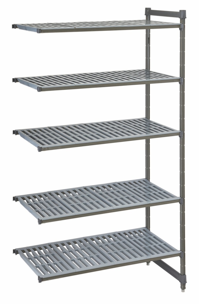 Napájací regál Basics Plus s 1 stojkou a 5 perforovanými policami, hĺbka 540 mm, výška 2140 mm