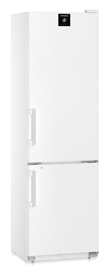 Kombinovaná chladiaca skriňa s mrazničkou, plné dvere, biela, 267 l + 110 l