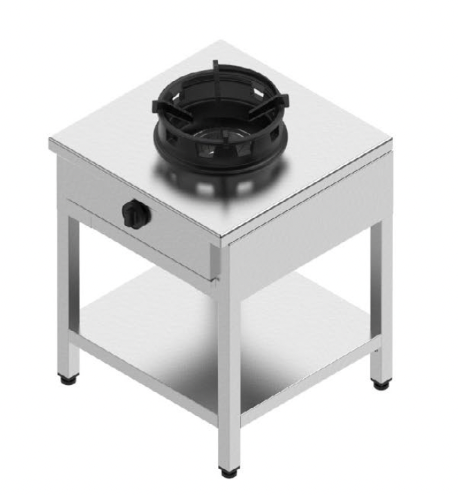 Plynový sporák - 1 horák - 18 kW, V 850 mm