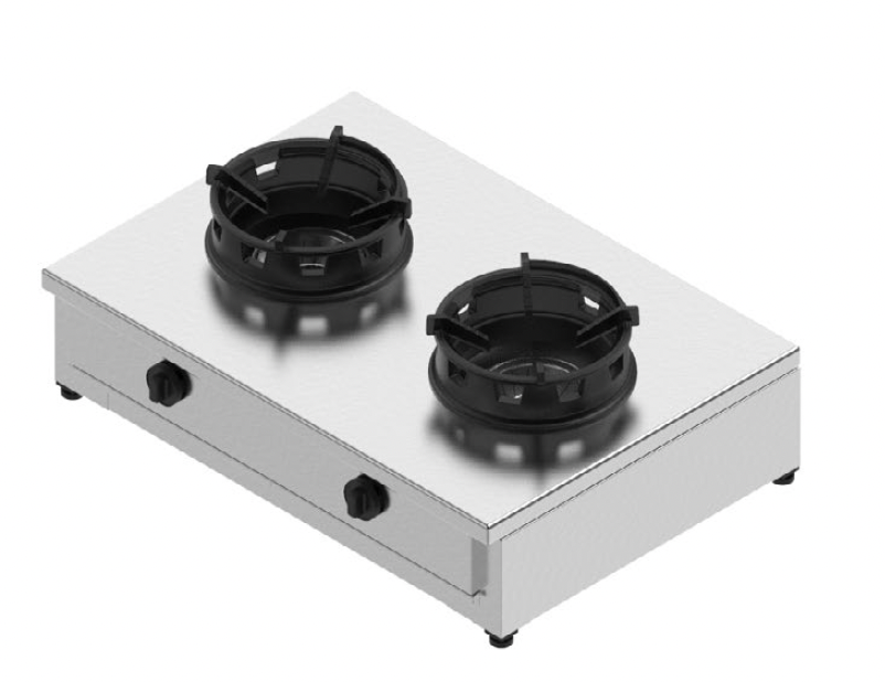 Plynový sporák - 2 horáky - 2x18 kW, V 257 mm
