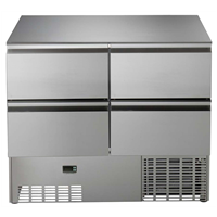 [725112] Chladiaci stôl Compact 250 L, 4 zásuvky (+ 2 / + 10 ° C), bez dosky