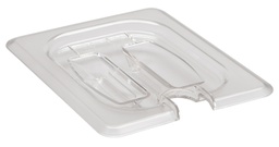 [80CWCHN135] Veko na gastronádobu s rukoväťou a výrezom 1/8, 16,12x13,17 cm, priehľadný PC