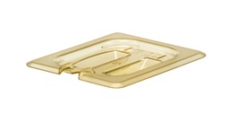 [80HPCHN150] Veko s rukoväťou a výrezom na gastronádobu H-PAN 1/8, 16,12x13,17 cm, jantár