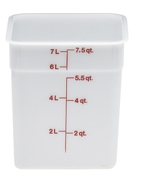 [8SFSP148] Nádoba na uskladnenie potravín CAMSQUARE s objemom 7,6 l, biely PE
