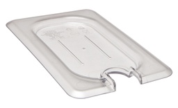 [90CWCN135] Veko na gastronádobu s výrezom 1/9, 10,8x17,6 cm, hladká, priehľadný PC