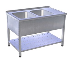 [USN-3kdp] Umývací stôl nerezový s dierovanou policou