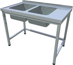 [USN-3] Umývací stôl nerezový s dvojdrezom