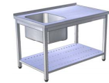 [USN-1dp] Umývací stôl nerezový s dierovanou policou