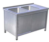 [USN-3pd] Umývací stôl nerezový s posuvnými dverami
