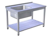 [USN-2dp] Umývací stôl nerezový s dierovanou policou