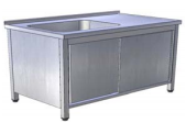 [USN-2pd] Umývací stôl nerezový s posuvnými dverami