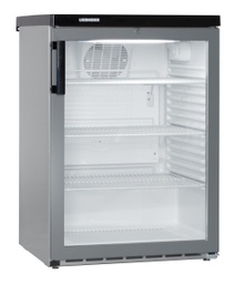 [FKvesf 1803] Podpultová chladnička s dynamickým chladením, 171 l, strieborná, sklenené dvere