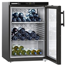 [WKb 1812] Chladnička na skladovanie vína Vinothek, 135 l, čierna,  sklenené dvere