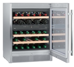 [WTes 1672] Viacfázová chladnička na víno Vinidor, 95 l, nerez, sklenené dvere
