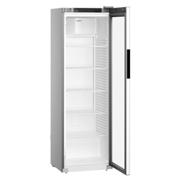 [MRFvd 4011 003] Chladnička s chladením s cirkuláciou vzduchu nižšia spotreba energie - strieborná, presklené dvere