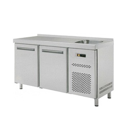 [RT-2D-S] Stôl chladiaci s drezom, 2 x dvere