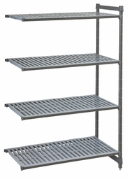 Napájací regál Basics Plus s 1 stojkou a 4 perforovanými policami, hĺbka 360 mm, výška 1630 mm