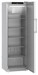 [FRFCvg 4001] Chladiaca skriňa s plastovým vnútrom, ventilované chladenie, plné dvere, nerez/sivá, 420 l
