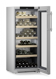[WPsd 4652] Chladnička na skladovanie vína Vinidor, 272 l, 2 zóny, strieborná, sklenené dvere