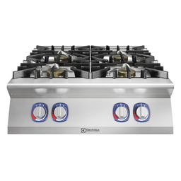[391641] Plynový sporák 4x10 kW horáky s EcoFlame, bez podstavby, š. 800 mm